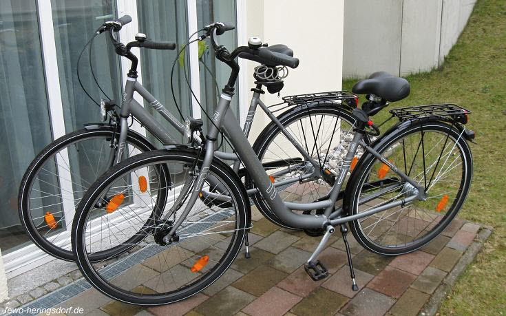 Fahrräder sind in der Villa Sandrose auch dabei